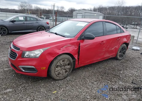 2015 Chevrolet Cruze Ls Auto из США, поврежденный, VIN 1G1PA5SH8F7262417